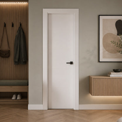 22 in. x 80 in. Berkley Honeycomb Core Primed White MDF Prehung Interior Door