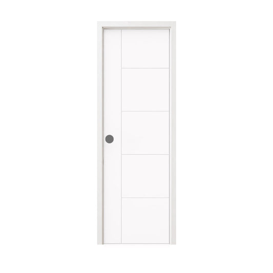 24 in. x 80 in. Berkley Hollow Core Primed White MDF Prehung Interior Door