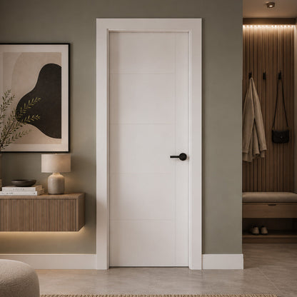 28 in. x 80 in. Berkley Honeycomb Core Primed White MDF Prehung Interior Door