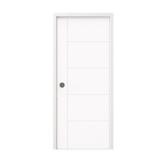 32 in. x 80 in. Berkley Hollow Core Primed White MDF Prehung Interior Door