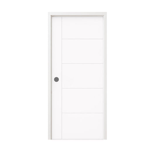 34 in. x 80 in. Berkley Hollow Core Primed White MDF Prehung Interior Door