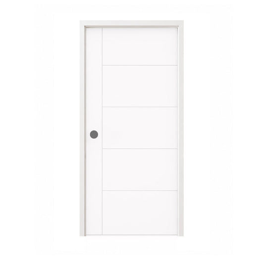 36 in. x 80 in. Berkley Hollow Core Primed White MDF Prehung Interior Door
