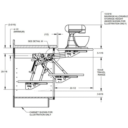 Soft-close Appliance Lift