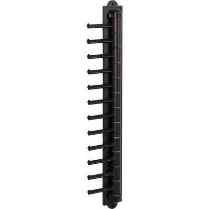 Matte Black 12-Hook Cascading Tie Organizer