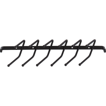 Matte Black Screw-Mount Tie Rack