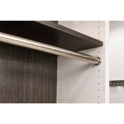 24 Satin Nickel 1-5/16"x8' Round Steel Closet Rods