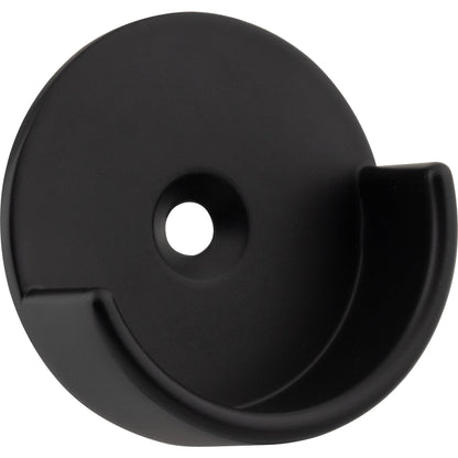 Matte Black Open Knock-In Mounting Bracket for 1-5/16" Round Closet Rods