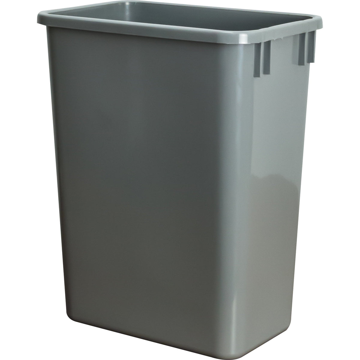 Box of 4 Grey 35 Quart Plastic Waste Containers