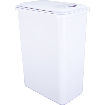 Box of 4 White 35 Quart Plastic Waste Containers