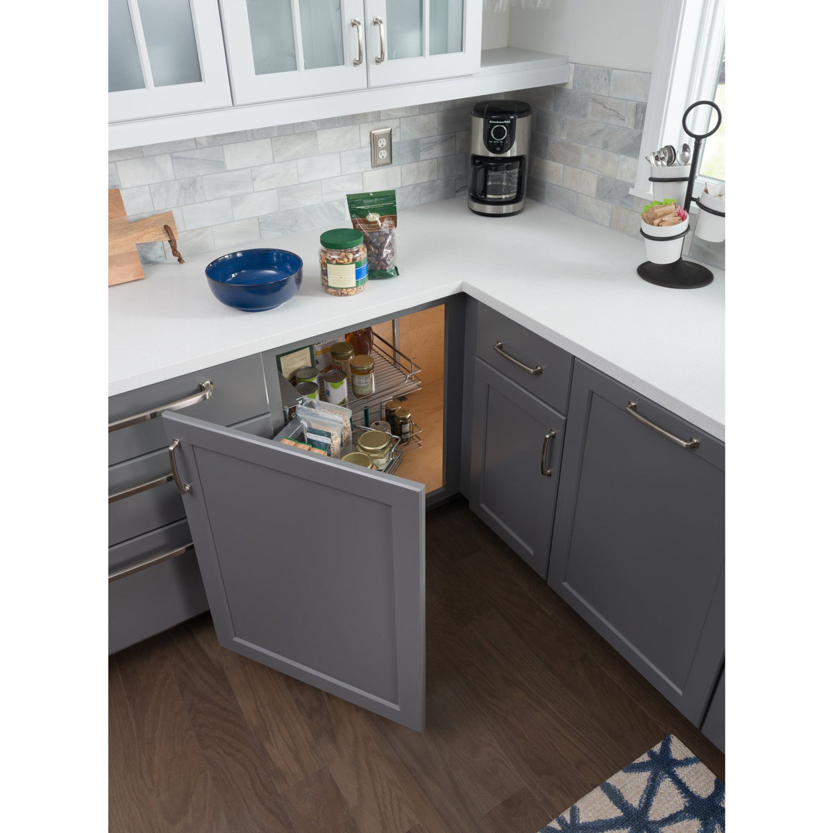Blind Corner Soft-close Sliding Door Organizer