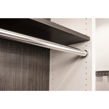 48 Chrome 1-1/16"x12' Round Steel Closet Rods