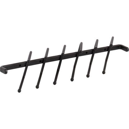 Matte Black Screw-Mount Tie Rack