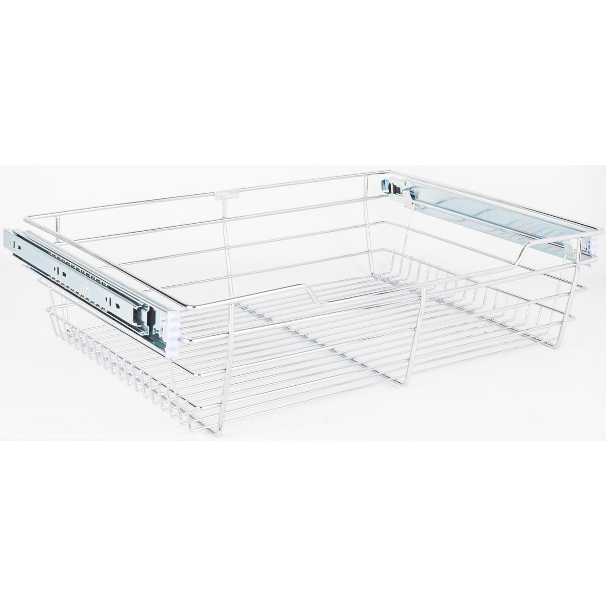 Chrome Closet Pullout Basket with Slides 16"D x 23"W x 6"H