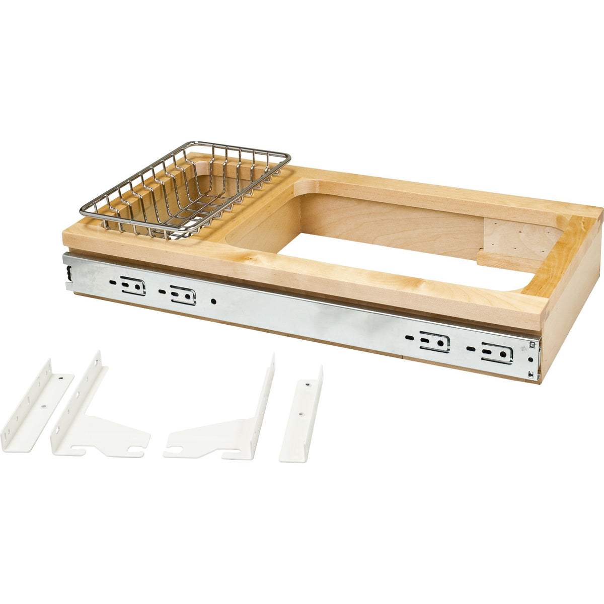Single Grey 35 Quart Top-Mount Trashcan Pullout for 15" Opening