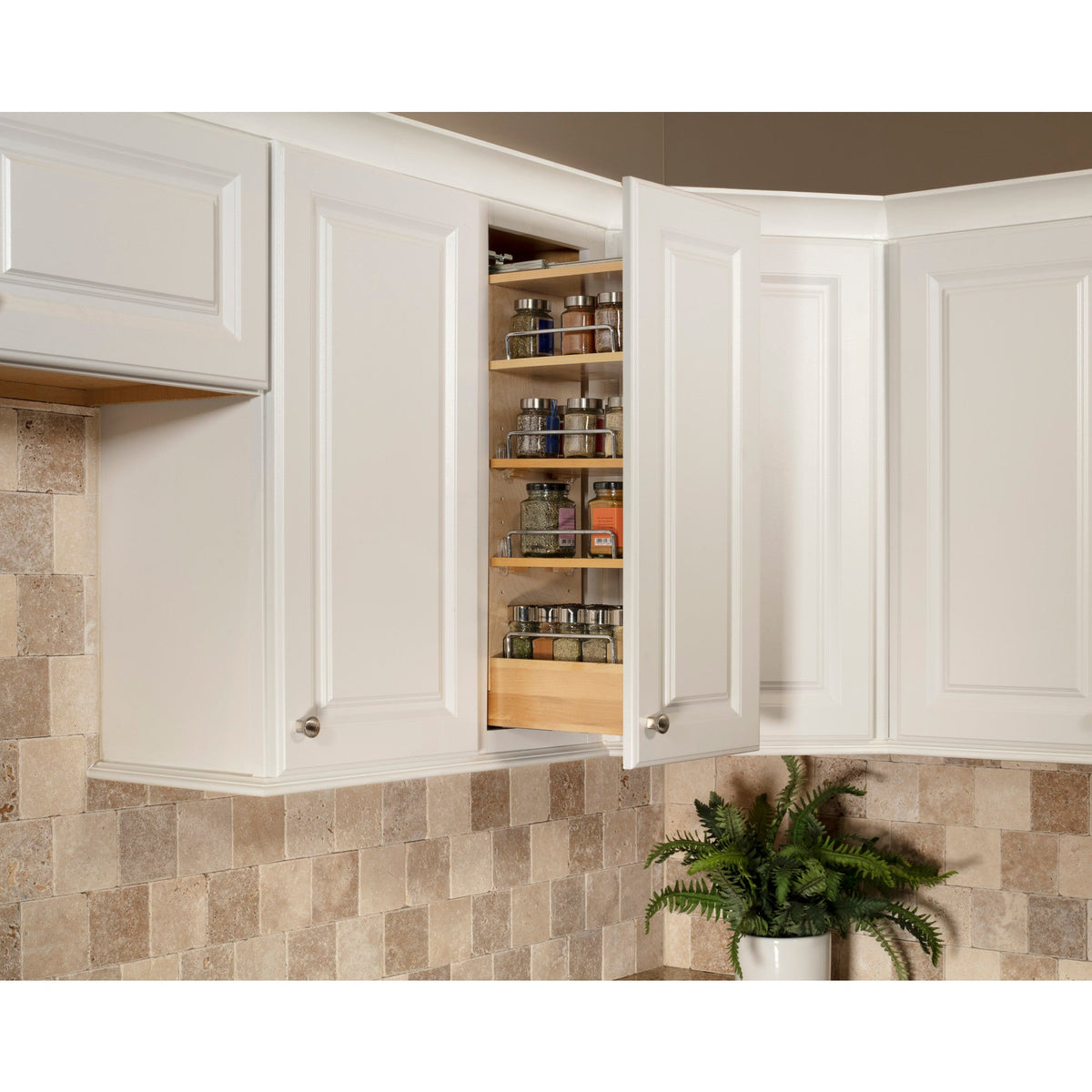 8" Wide 26" Tall "No Wiggle" Soft-close Wall Pullout