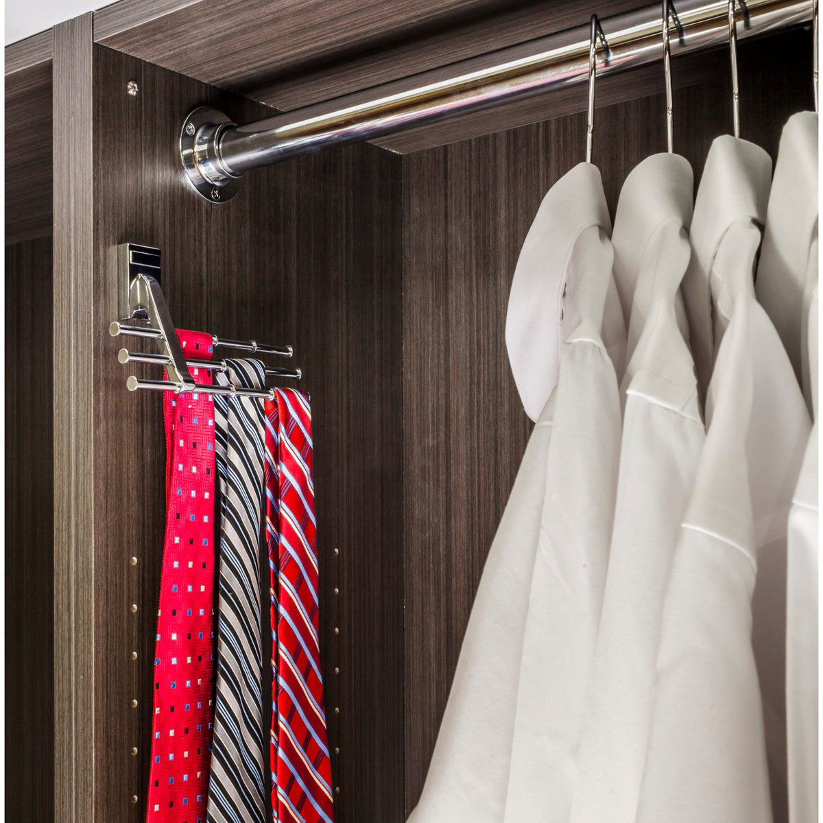 Polished Chrome Tri-Level Tie Organizer