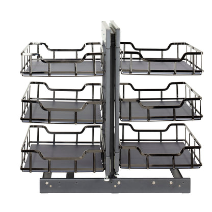 18" Black Nickel STORAGE WITH STYLE® Full-Height Blind Corner Organizer