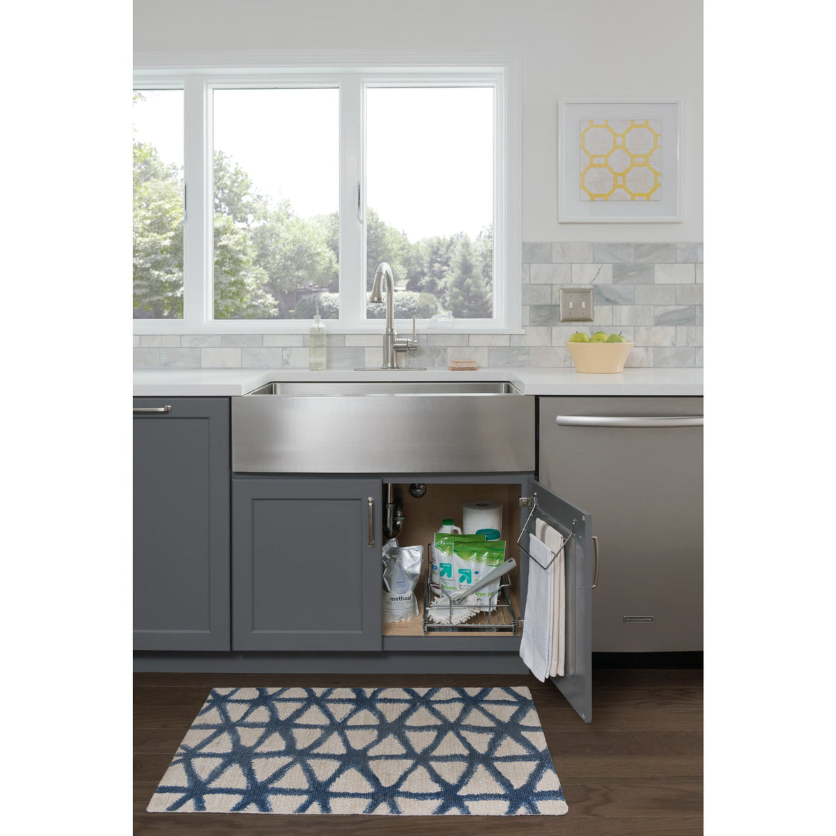 Door Mount 3-Tier Dishcloth Rack