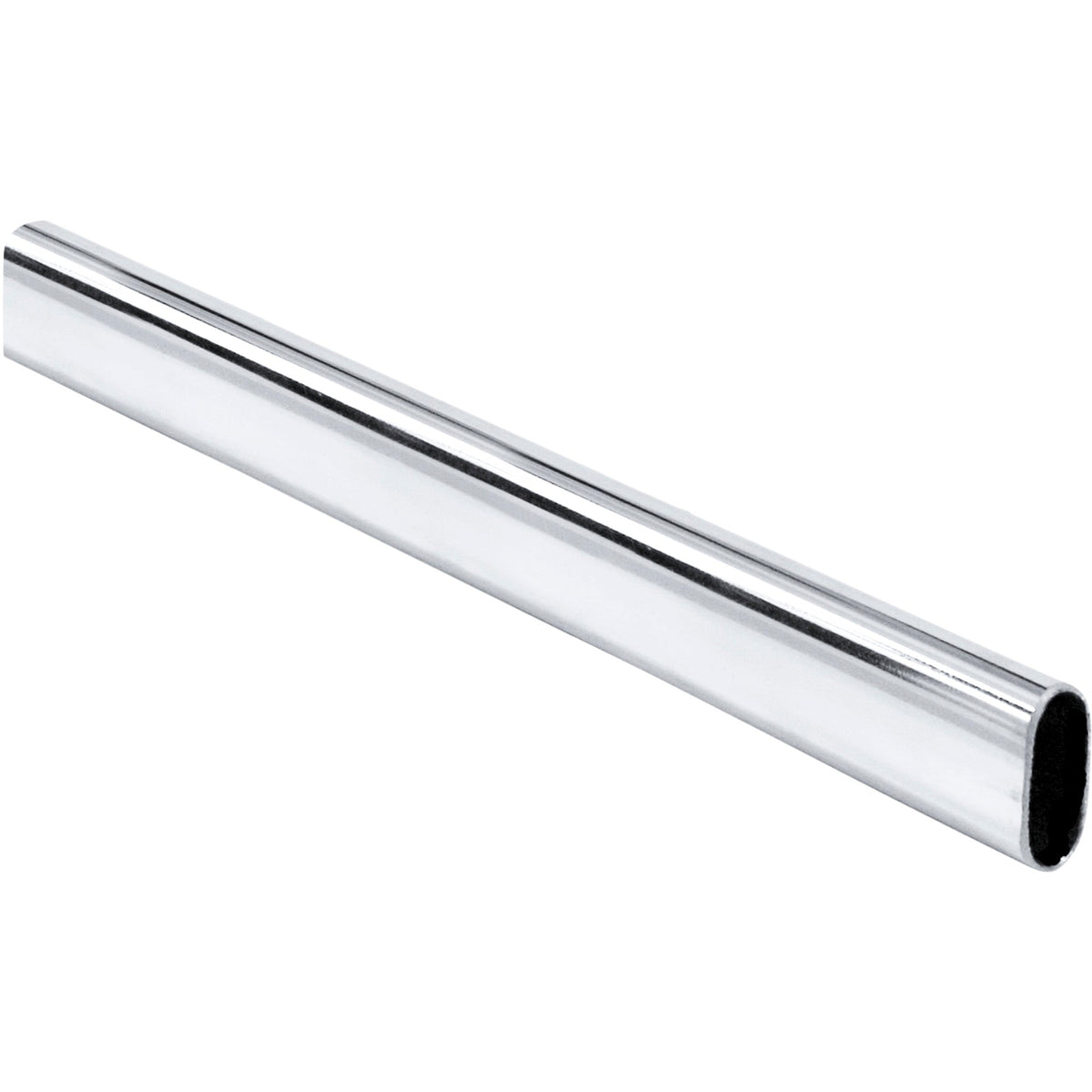 40 Chrome 19/32"x1-3/16"x8' Oval Steel Closet Rods