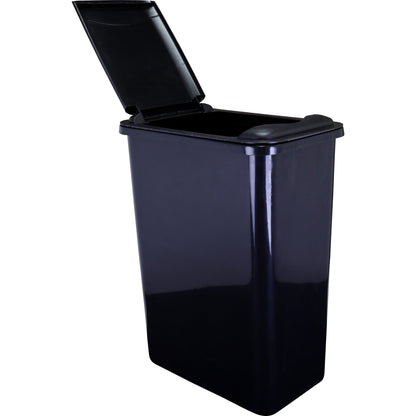 Box of 4 Black 35 Quart Plastic Waste Containers