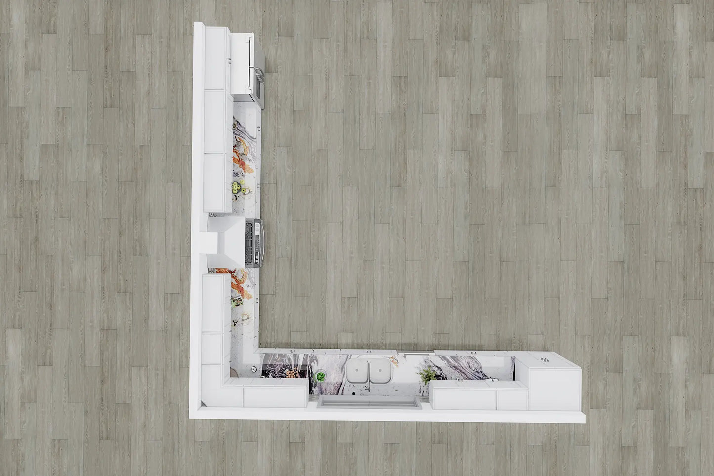 Fabuwood Allure Galaxy Frost 18x18 Kitchen