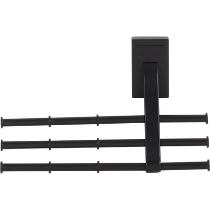 Matte Black Tri-Level Tie Organizer