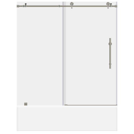 56-60 W x 62 H  Sliding Bathtub Door ULTRA-C Brushed Nickel