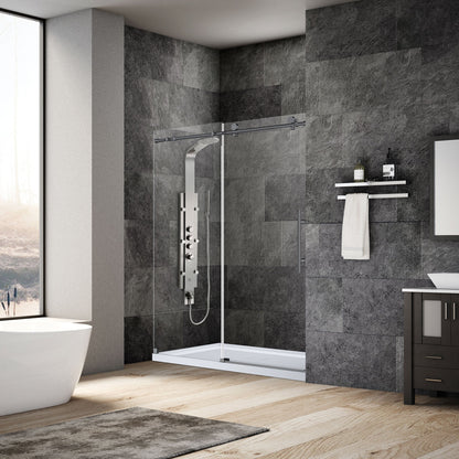 44-48 W x 76 H  Sliding Shower Door ULTRA-C Matte Black