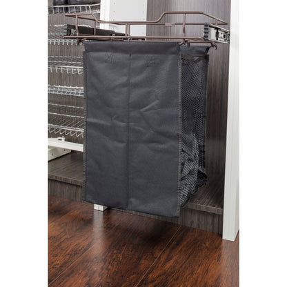 Chrome 14" Deep Pullout Canvas Hamper with Removable Laundry Bag