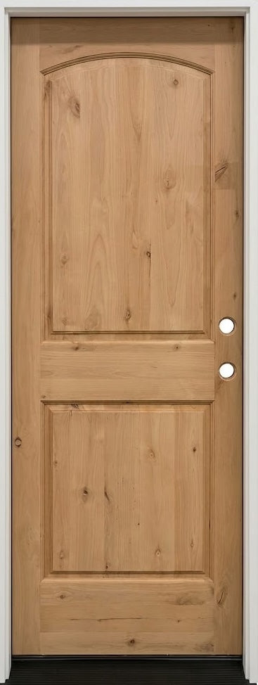 2/6x6/8 Knotty Alder 2 Panel Prehung Exterior Door
