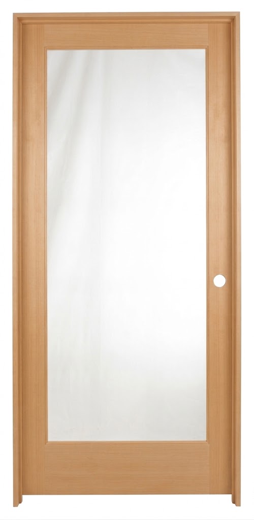 28 in x 80 in Full Lite Hemlock Prehung Interior Door