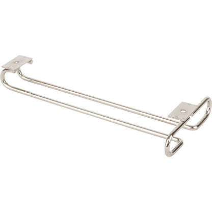 Satin Nickel Under Cabinet Stemware Rack