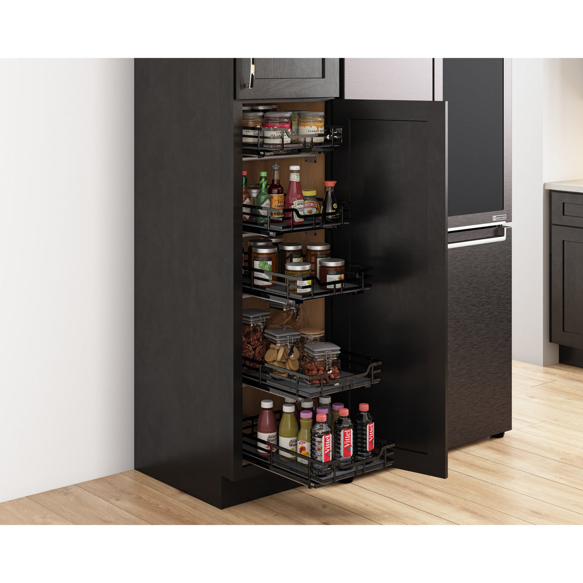 21" Black Nickel STORAGE WITH STYLE® Metal Soft-close Pullout Basket