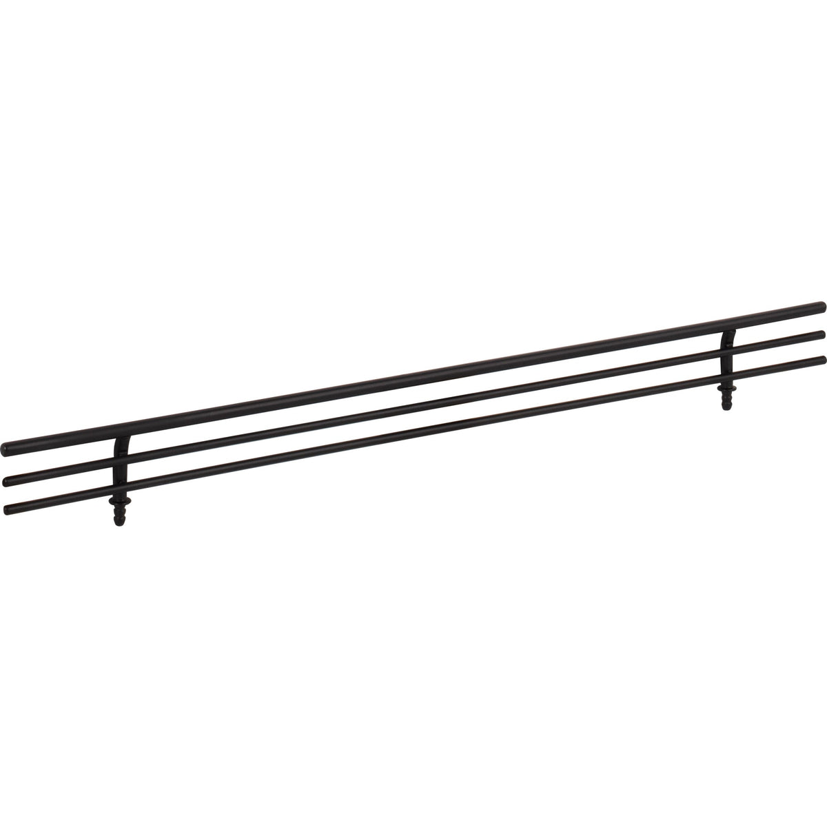17" Wide Matte Black Wire Shoe Fence for Shelving
