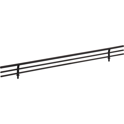 17" Wide Matte Black Wire Shoe Fence for Shelving